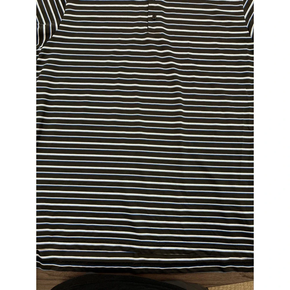 2‎ Adidas Golf Polo Shirt Bundle Men's 2XL Black Stripe & Blue Gray Climate
